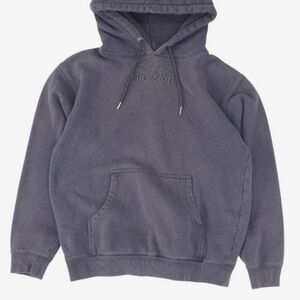Glossier Grey Gray Charcoal Cotton Hoodie